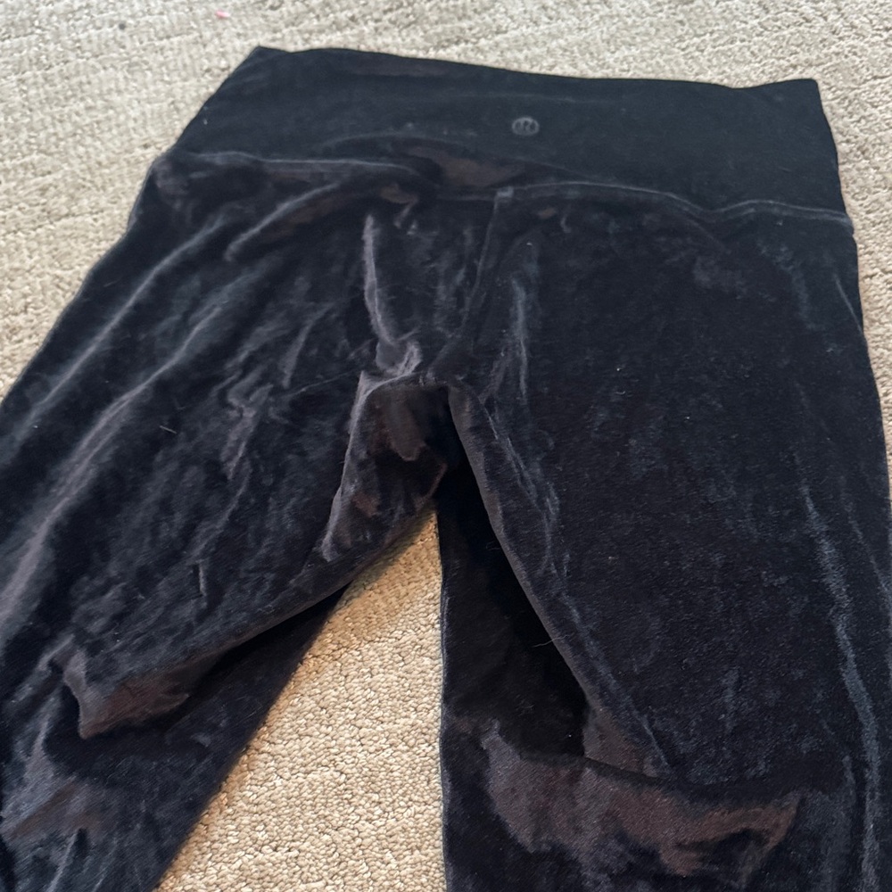 lululemon athletica Midnight Black velour Leggings